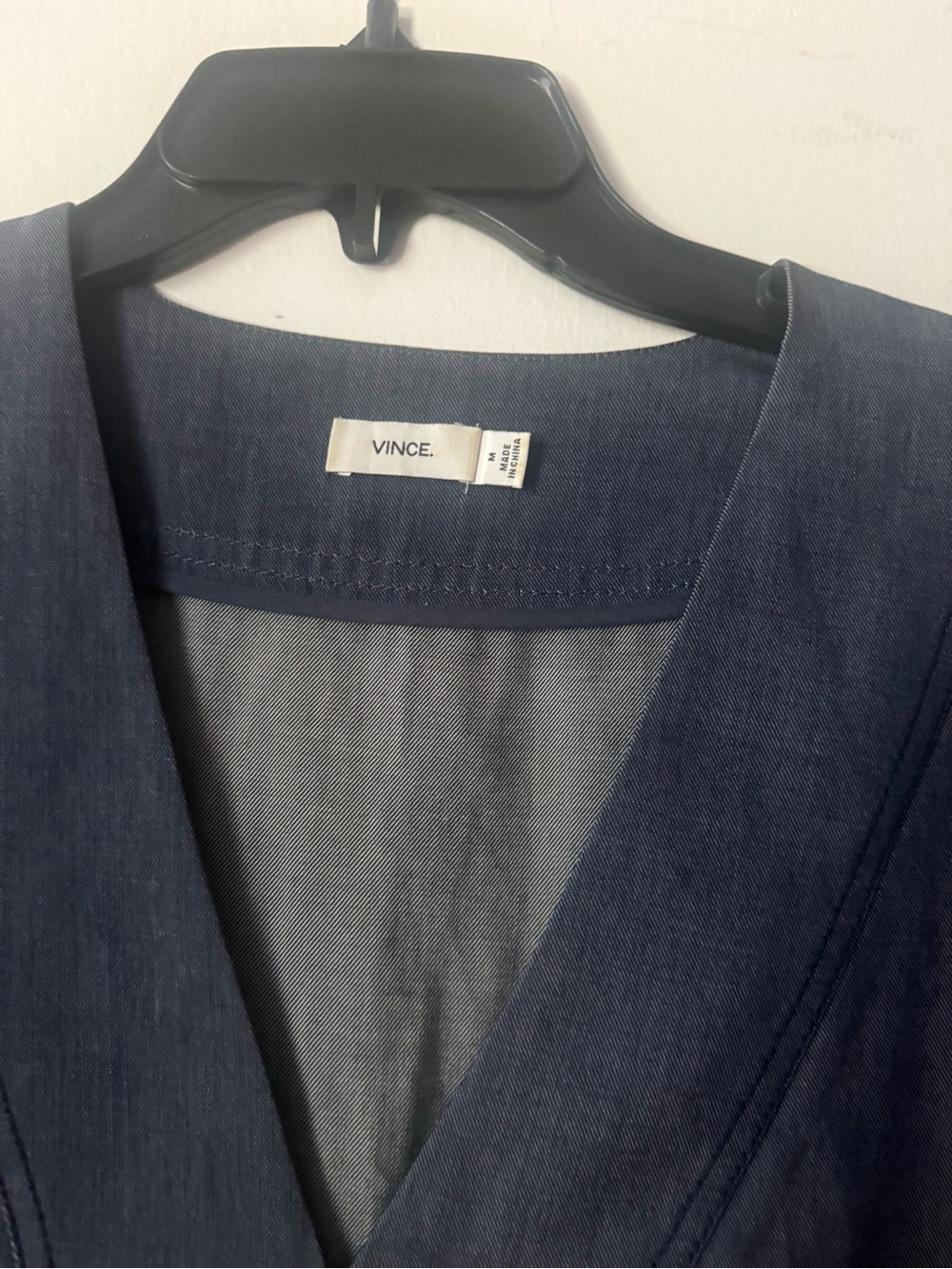 Vince Deep Navy V-Neck Jean Jacket